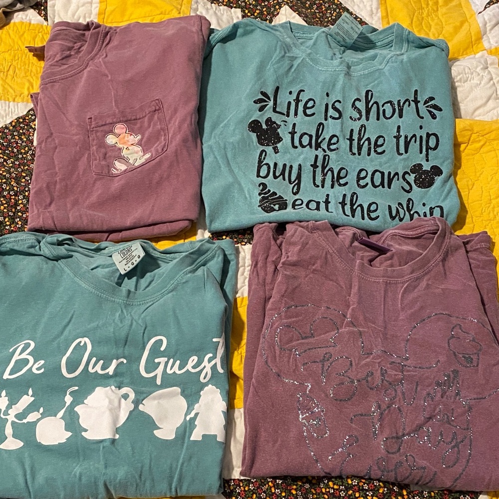 Comfort Colors Short Sleeve Tees - Purple and Teal
